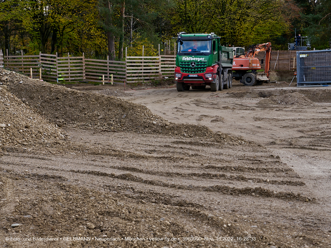 16.11.2022 - Baustelle an der Quiddestraße Haus für Kinder in Neuperlach